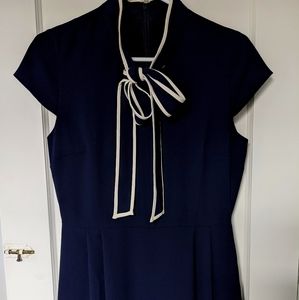 J. Crew tie neck dress in 365 crepe